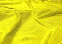 Crushed Velvet Velour Fabric Material - LEMON